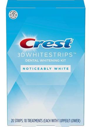 Отбеливающие полоски для зубов crest noticeably white whitestrips (сша) поштучно4 фото