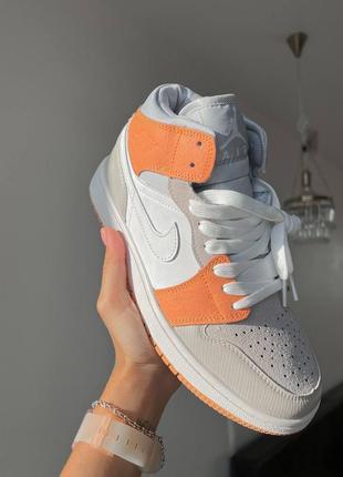 Кросiвки jordan 1 retro orange grey3 фото