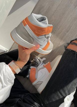 Кросiвки jordan 1 retro orange grey5 фото