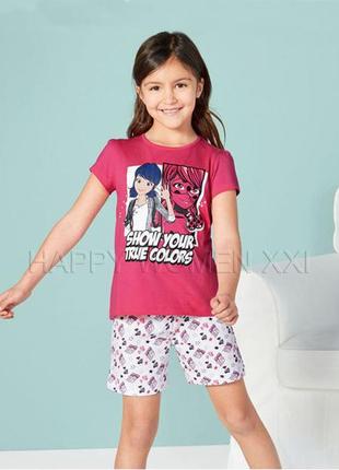 Детская хлопковая пижама miraculous на рост 98-104 см