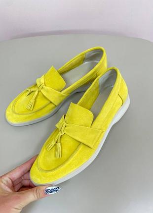 Эксклюзивные лоферы туфли натуральная итальянская кожа и замша