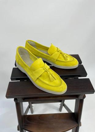 Эксклюзивные лоферы туфли натуральная итальянская кожа и замша