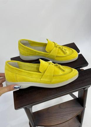 Эксклюзивные лоферы туфли натуральная итальянская кожа и замша