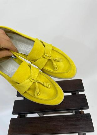 Эксклюзивные лоферы туфли натуральная итальянская кожа и замша