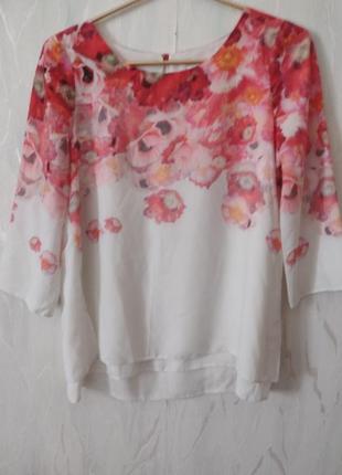 Красивая блузочка с цветочным принтом производства румыния2 фото