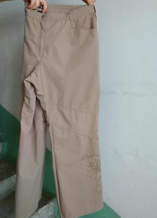 Р 20 / 54-56 оригинальные легкие штаны брюки капучино в стиле милитари хлопок nt woman3 фото