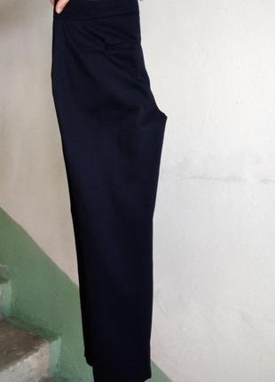Р 8 / 42-44 стильные базовые офисные темно синие укороченные 7/8 штаны брюки хлопок стрейчевые dp2 фото