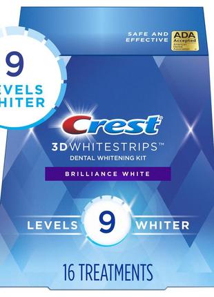 Отбеливающие полоски crest 3d whitestrips brilliance white (сша) поштучно3 фото