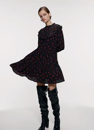 Zara оверсайз сукня з воланами