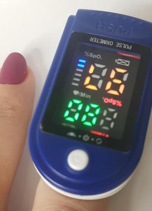 Пульсоксиметр fingertip pulse oximeter spo2 пульсометр электронный на палец оксиметр2 фото