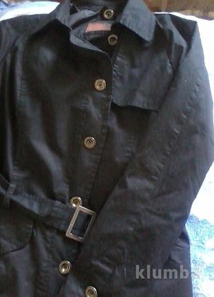 Плащ чорний. тренч. 3