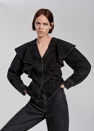 Джинсовкя курточка ветровка s 44 zara