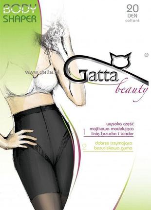 Моделюючі коректуючі колготки 3-м, 4-l, 5-xl  20 den gatta body shaper утяжка чорні