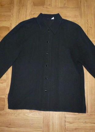 Красива класична чорна блузка з довгим рукавом блуза в ідеалі,в офіс4 фото