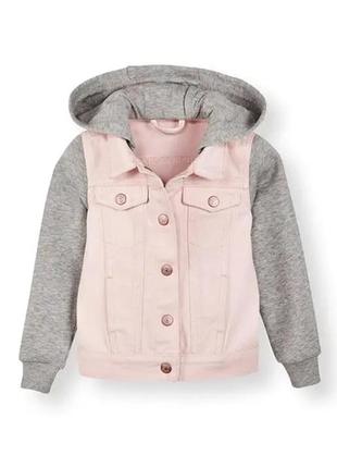 Джинсова куртка рожево-сірого кольору lupilu р. 110см