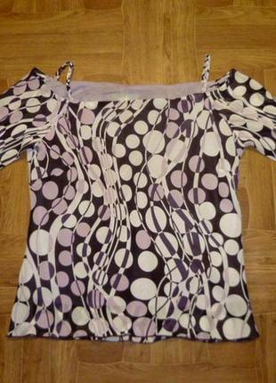 Брендовая шифоновая блузка кофточка с открытыми плечами летняя6 фото