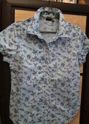 Хлопковые рубашки в розочки, есть разные расцветки и размеры m,l,s, xl5 фото