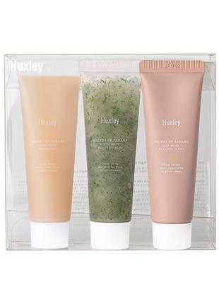 Набір з трьох масок з екстрактом опунції huxley spa leaked deluxe complete secret of sahara Source mask