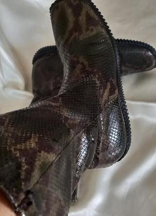 Сапоги,питон,кожа,италия
