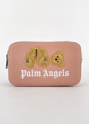 Жіноча сумка с логотипом 😍palm angels teddy pink😍