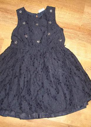 Нежное гипюровое платье на 8 лет, юбка пышная многослойная4 фото