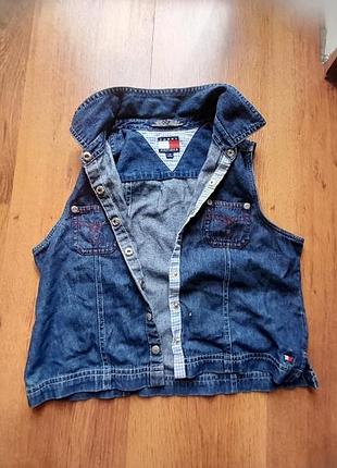 Топ, бренд tommy hilfiger, , p.xs/s. тонк джинс