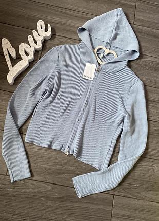 В'язана кофтинка бомбер вкорочена 3