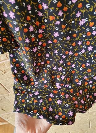 Сукня zara міні в квітковий принт4 фото