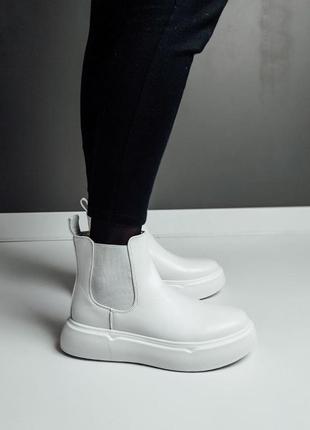 Черевики жіночі no brand chelsea white3 фото