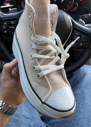 Кеды converse run star hike beige6 фото