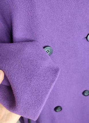 Пальто фиолетовое, сиреневое, шерстяное, шерсть6 фото