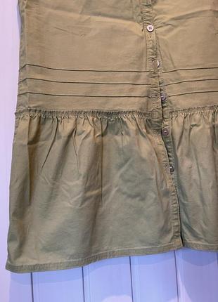 Салатовая юбка из «плащевки»4 фото