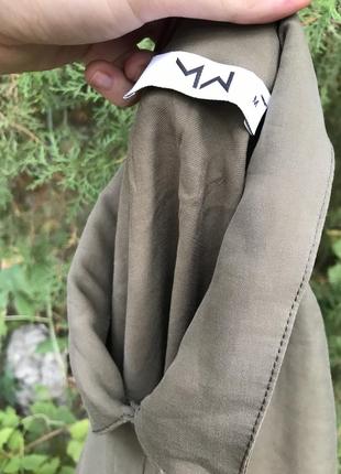 Итальянская блуза хаки на завязках укорочённая кроп топ милитари5 фото