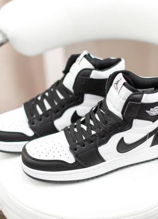 Мужские высокие кожаные кроссовки nike air jordan retro #найк2 фото