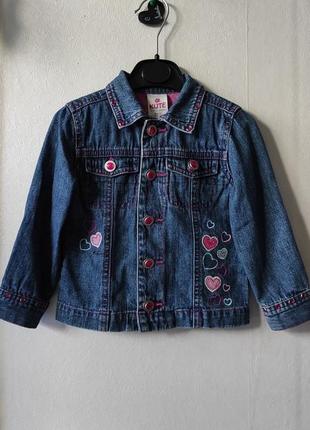 Стильный джинсовый пиджак на девочку 1-2 г.