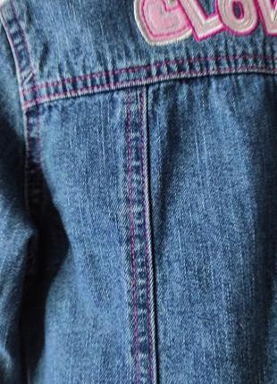 Стильный джинсовый пиджак на девочку 1-2 г.8 фото