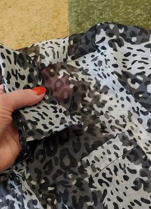 Леопардовая тигровая рубашка блуза  блузка ххс, хс размер3 фото