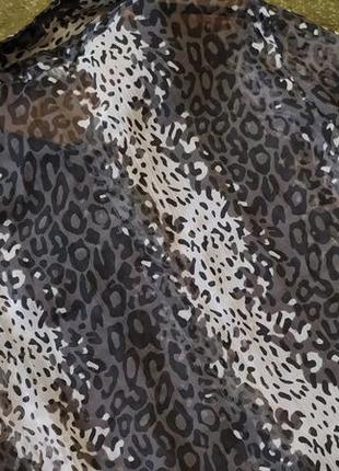Леопардовая тигровая рубашка блуза  блузка ххс, хс размер7 фото