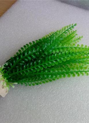 Искусственные растения для аквариума зеленого цвета - длина 18см, пластик3 фото