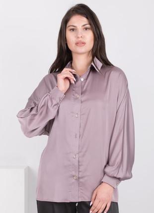 Женская атласная рубашка блузка