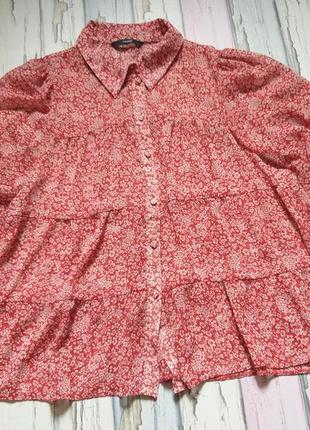 Святкові знижки! легкая воздушная блуза рубашка цветы george1 фото