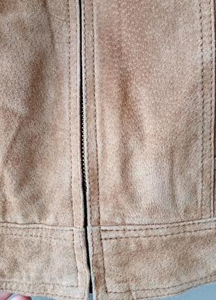 Куртка замшева шкіра натуральна нубук набук кожанка4 фото