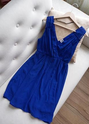 Синє шифонове плаття