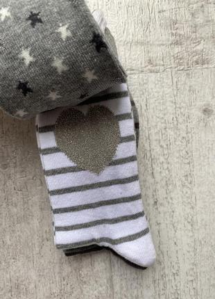 Набор носков 4шт сердечки