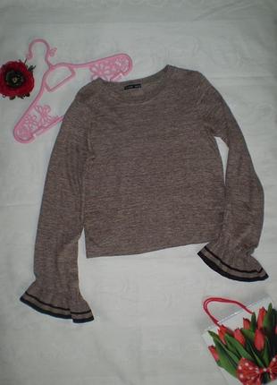 Жіночий лляний лонгслів кроп-топ zara s 44р.  льон