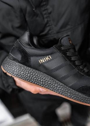 Женские кроссовки adidas iniki (чёрные) #адидас6 фото
