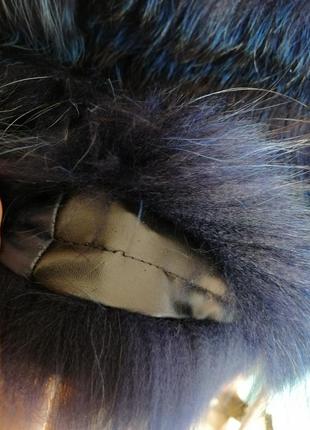 Детская жилетка натуральный мех енот поперечка вставки из кожзама  застёгивается на крючки ручная ро7 фото