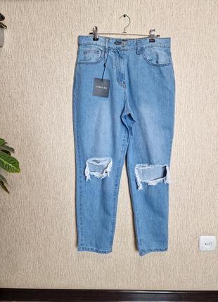 Стильные легкие летние рваные джинсы parisian jeans, оригинал5 фото