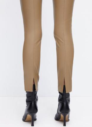 Лосини легінси штани  з еко шкіри zara - xs3 фото