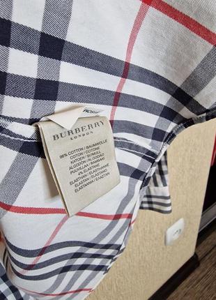 Шикарная рубашка в клетку burberry,  оригинал4 фото